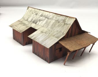 Handmade Horse Stables building for HO scale model train