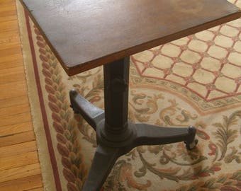 Vintage "Karlo" Mfg. Co.- Cast Iron Typewriter Stand w.Top Steampunk/Art Deco c.1930