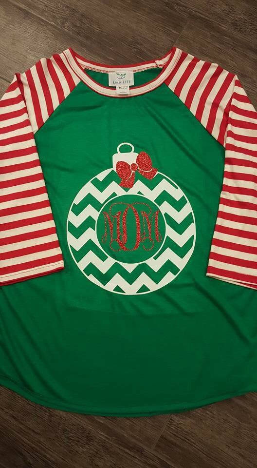 initial christmas shirts