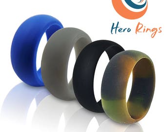 2 For 1 Rubber Silicone Wedding Ring WORK SPORT LOVE Protect Comfort for Active Lifestyle.. Crossfit ... Plus Free Shipping!!