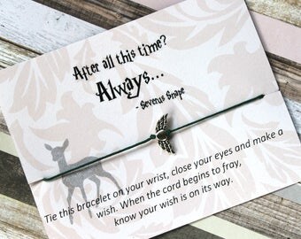 Harry Potter Wish Bracelet, Always, Wish Upon Your Wrist, Snape Jewelry, After All This Time, Harry Potter Jewelry, Patronus