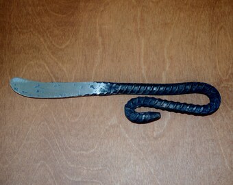 Decorative Rebar Knife, Hand Forged, Rebar Knife, Blacksmith Made, Blacksmith Creations, Blacksmith Knife, Hand Forged Knife, Forged Knife