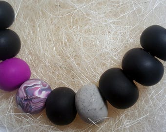 Marble Necklace / Polymer Clay Necklace / Chunky Necklace / Beaded Necklace / Statement Necklace / Birthday Gift / Christmas in July