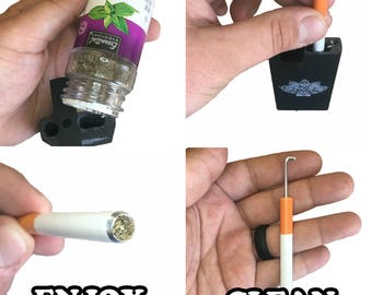 Handcrafted Dugout One Hitter Onesie TOBACCO Pipe With Metal Pipe and Cleaning Rod
