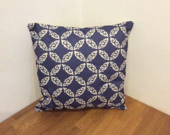 Blue Patterned Cushion