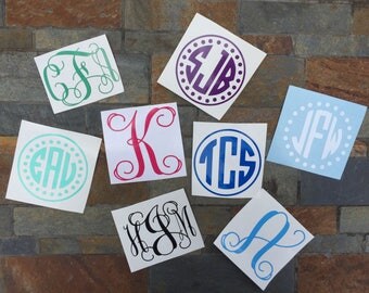 Monogram Decal | Camelback | Yeti Decal | Ozark Trail | Yeti Rambler | Yeti Cup | Swell Bottle Decal | Contigo Decal | Car Decal |