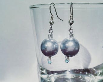 Silver Globe Earrings #013