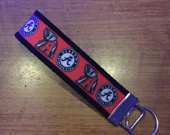 Alabama Crimson Tide Key FOB, Key Chain, Key Holder, KeyFob Wristlet Keychain, Accessories, House keys