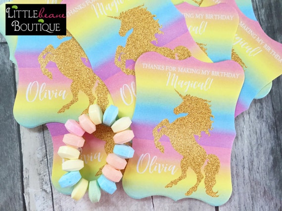 Unicorn Birthday Party Stickers Labels Gold Unicorn Birthday Party Stickers Labels Gold