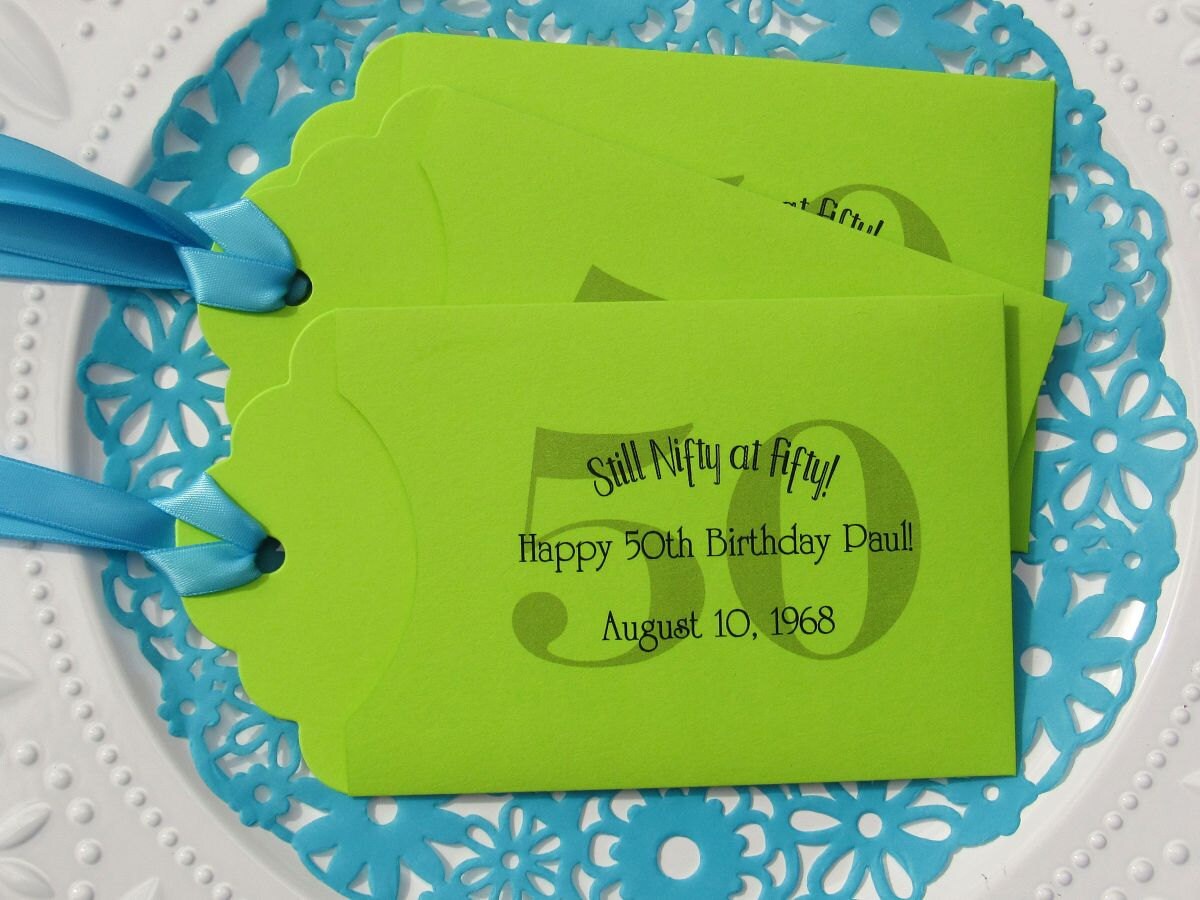50th Birthday Favors 50th Party Favors by abbeyandizziedesigns