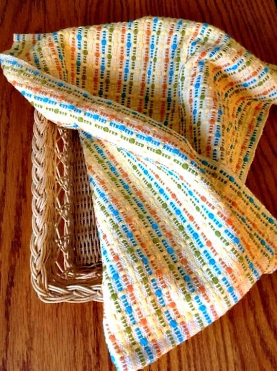 Handwoven Cotton Bread Cloth Basket Cloth Small Hand Towel