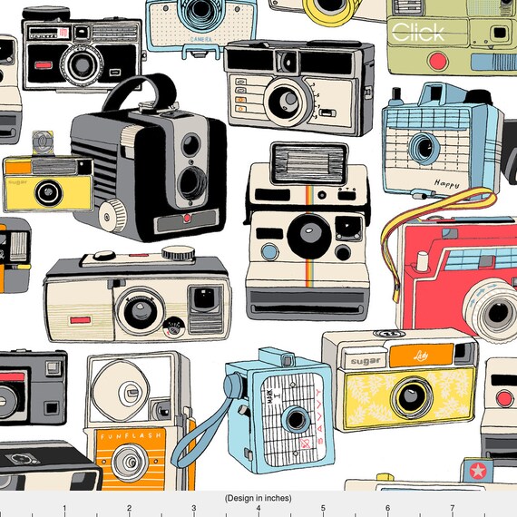 Retro Camera Fabric Make It Snappy By Pennycandy Vintage