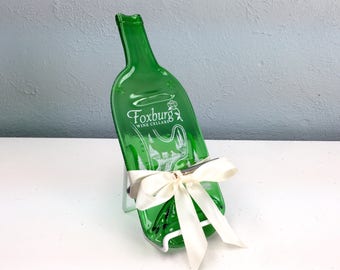 Foxburg Wine Cellars Melted Wine Bottle Cheese Tray, Unique Gift, Pennsylvania Gift, Wine Lover, Winery Wedding Present