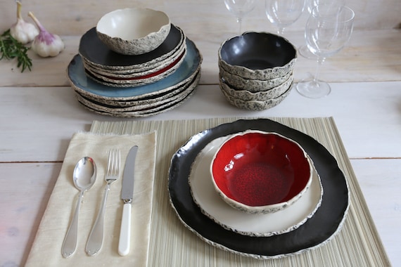 ... ceramic dinner set ,Stoneware dinner setting, Wedding Birthday gift