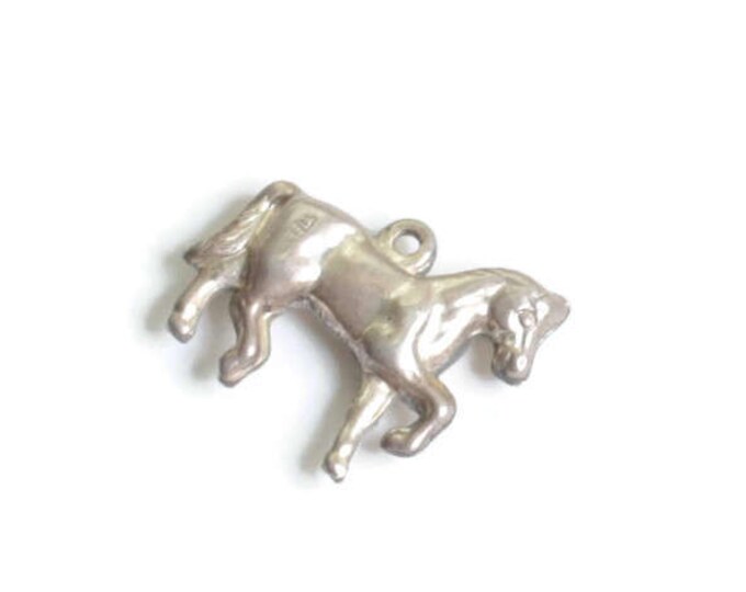 Sterling Silver Horse Charm Vintage Charm for Bracelet