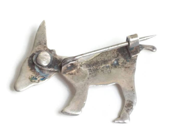 Silver Donkey Pin Mexico Movable Jointed Head