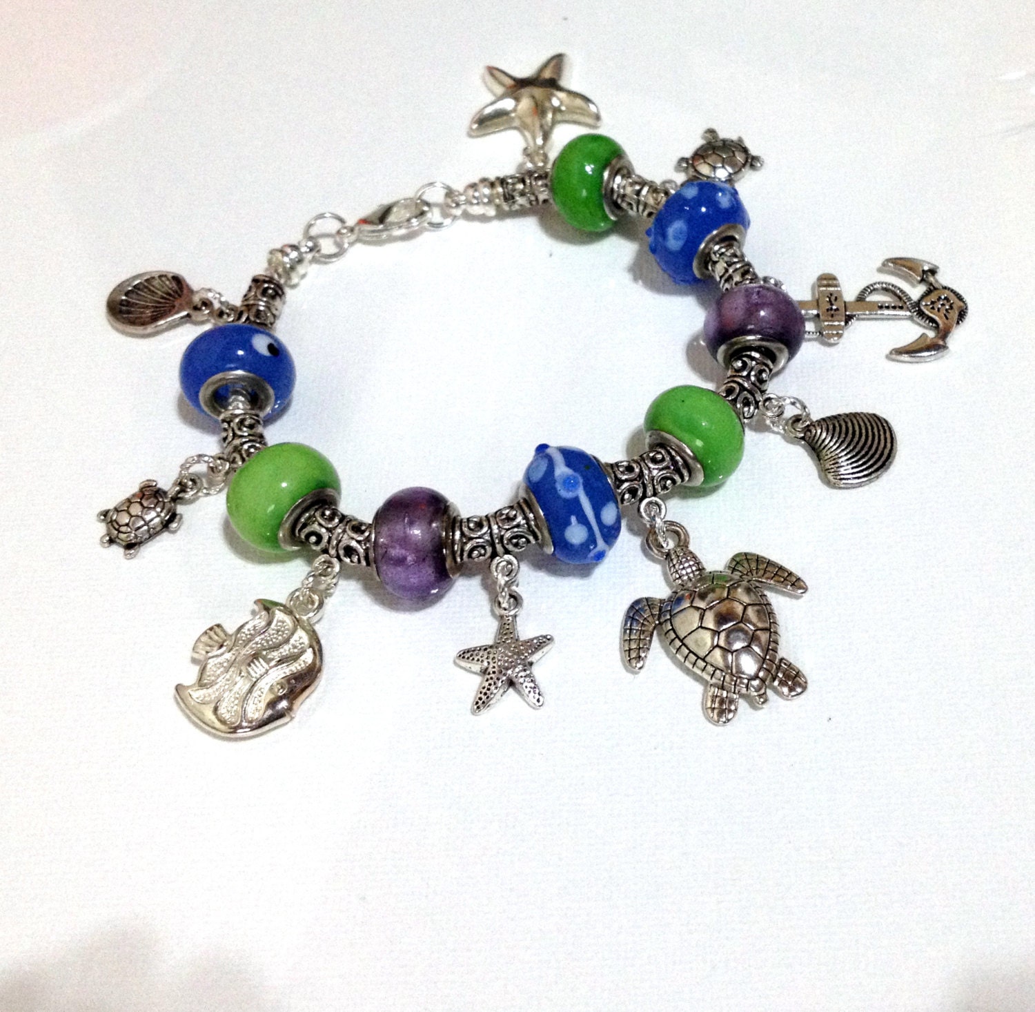 Pandora Style Ocean charm bracelet Pandora Style Charm