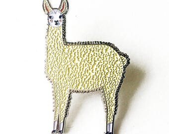 Llama Enamel Pin, Llama Jewelry, Llama Brooch, Alpaca Brooch, Alpaca Jewelry, Alpaca Pin