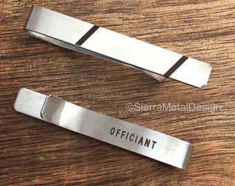 Officiant Tie Clip Officiant Tie Bar Officiant Gift For Officiant Gift Engraved Tie Clip Gift For My Officiant Pastor Gift Wedding Party