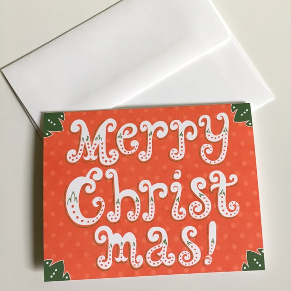 Holiday card: Merry Christmas holiday greeting card