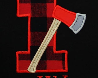 Lumberjack Birthday, Buffalo Plaid, Lumberjack Plaid, Birthday Shirts, Bodysuit, Lumberjack Birthday, Red Buffalo, ALL AGES, Toddler, Custom