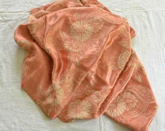 Vintage Pink Floral Curtain Panel