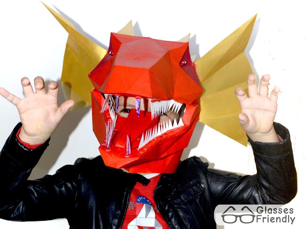 Make Your Own Dragon Mask with just Paper and Glue