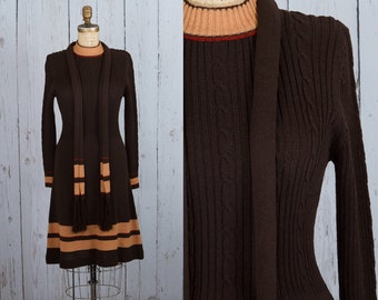 vintage 1960s knit sweater dress