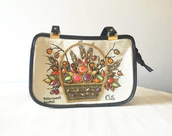 Enid Collins bag, Enid Collins purse, vintage handbag, vintage purse, vintage enid collins, jewelled purse, jewelled bag, collins of texas