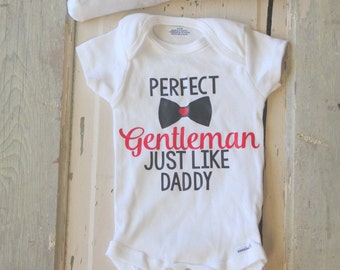 Perfect Gentleman Just Like Daddy Onesie
