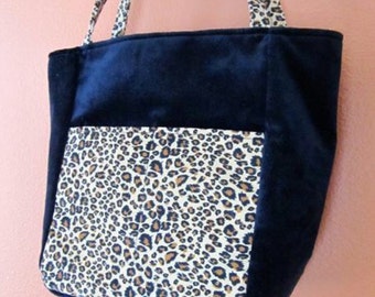 Lisa #55 Leopard Print Bag, Leopard Print Bag, Knitting Bag, Knitting Bags, Small Knitting Bag, Project Tote, Small Project Totes, Bags,Bag