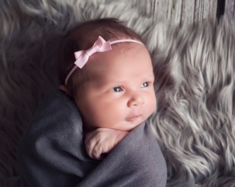 Small bow headband, pink bow headband, YOU CHOOSE COLOR, newborn baby hair bow, newborn girl bow, baby bow, newborn hair bow, tiny hair bow
