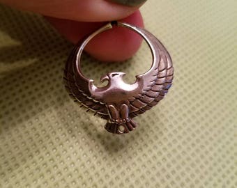 Vintage Hand Made Pendant Sterling Silver Native American Eagle Thunder Bird