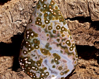 Ocean Jasper Cabochon, Designer Cabochons Handmade by MagicStones.