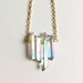 Narural Rainbow Quartz Stone Gold Necklace