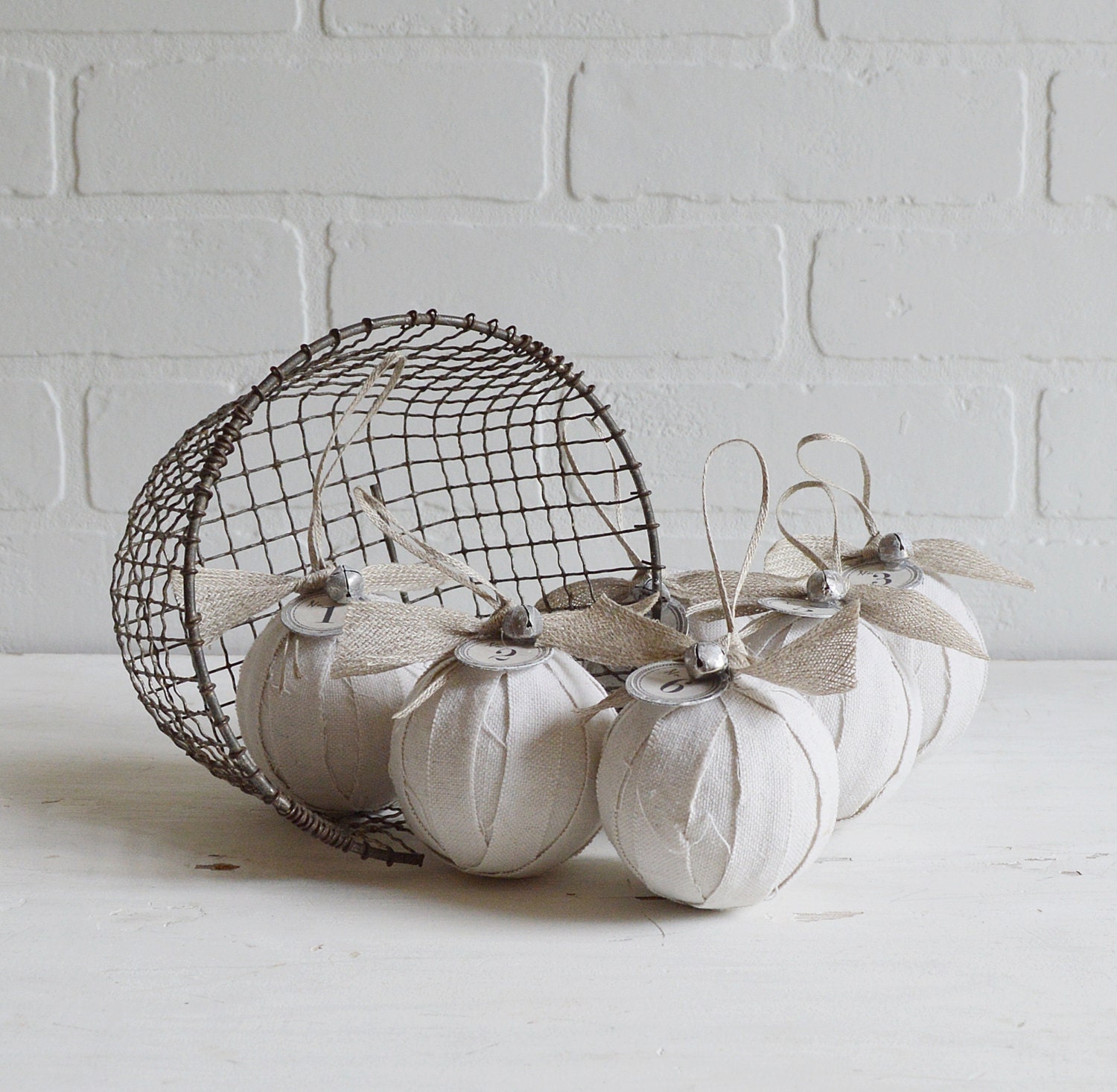 Farmhouse Christmas Ornaments Farmhouse by ClothandPatina on Etsy