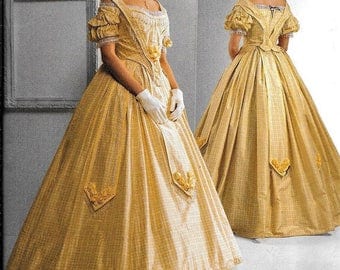 Simplicity 2881 Civil War Dress UNCUT Costume Sewing Pattern Plus Size 16, 18, 20, 22, 24 Southern Belle