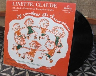 Vintage 70's "Linette, Claude et Les Petits Chanteurs De Saint Francois De Sales" Children's French Vinyl Record Album - Children's Album