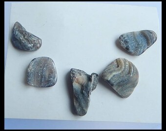 5 PCS,Drusy Brazil Agate Gemstone Cabochon,14.5g