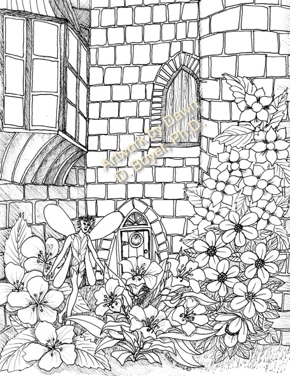 fairy door coloring pages - photo #27
