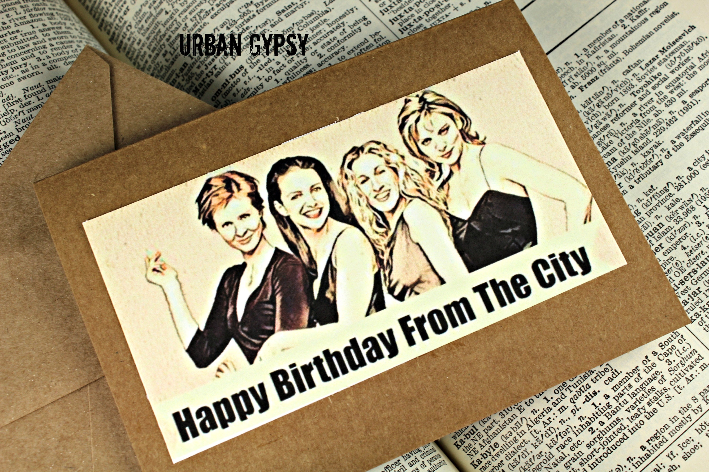 Sex In The City Humor Greeting Happy Birthday Card Stationary Free