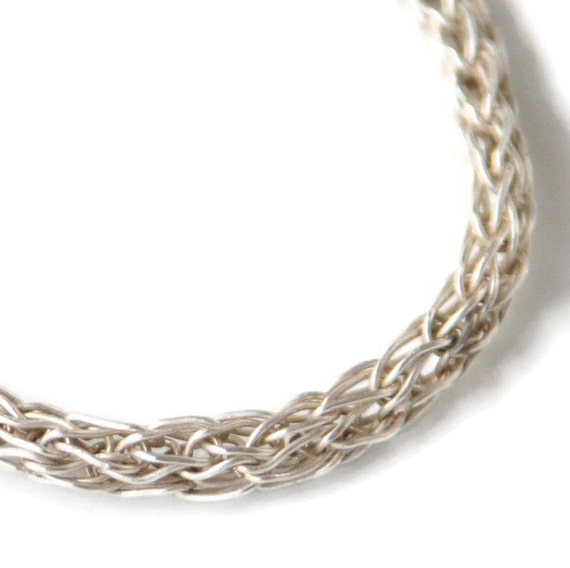 Contemporary woven silver chain