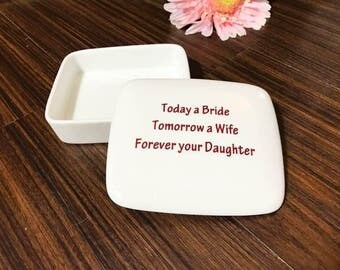 Father-of-the-Bride-Gift from Daughter | Square Keepsake Box | Father of the Bride | Gift from Daughter