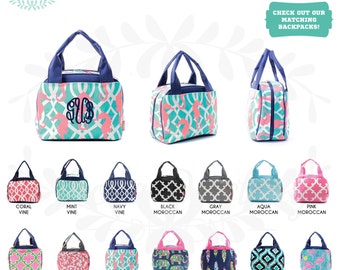 Insulated Lunch Bag Lunch box with Monogram