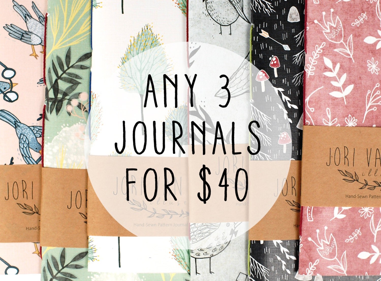 Pattern Print Journals Three for 40