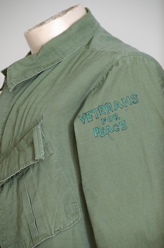 1960s Military Hippie Jacket USMC Vietnam Era Slant Pocket