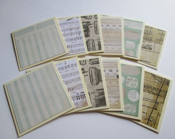 Mini Note Cards >> set of 12//Mini Note Cards//Note Card set//Mini Cards/Mini Blank Cards//Blank Cards