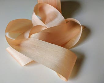 Champagne silk ribbon Wedding Ribbon 1 .25 " ribbons Bithdays Bridial Shower by the yard Baby Shower Gifts Packaging