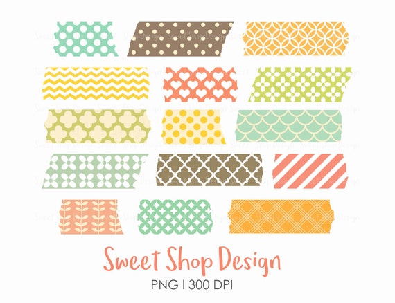15 Washi Tapes Digital Clip Art, Clip Art Borders, Royalty Free Clip Art, Instant Download Il_570xn