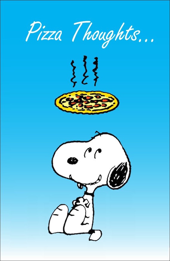 Snoopy Collectible Peanuts Pizza Thoughts